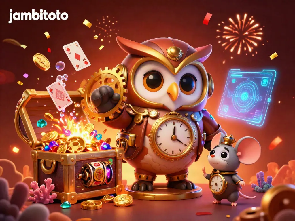 Experience jambitoto's thrilling casino adventures with our vibrant steampunk owl and dynamic game elements.
