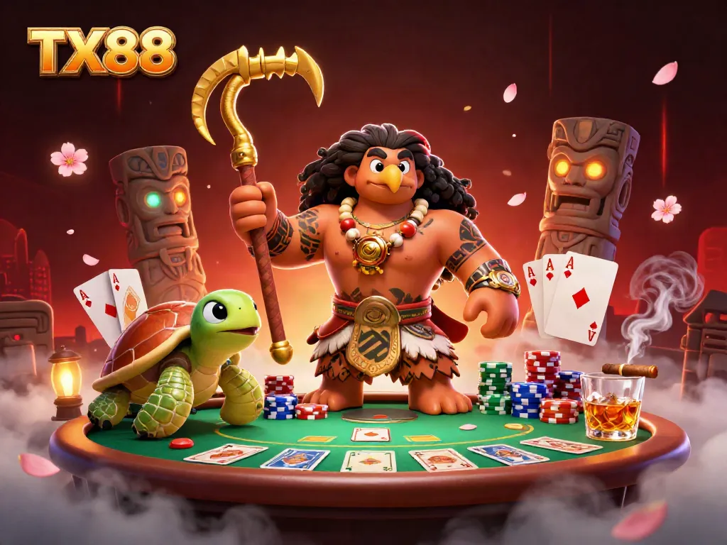 Experience thrilling gameplay at TX88 with vibrant poker action and dynamic characters