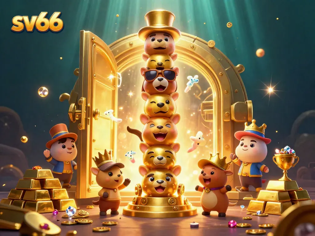 Spin and win at sv66 with an exciting immersive casino experience featuring vibrant treasures and playful totems.