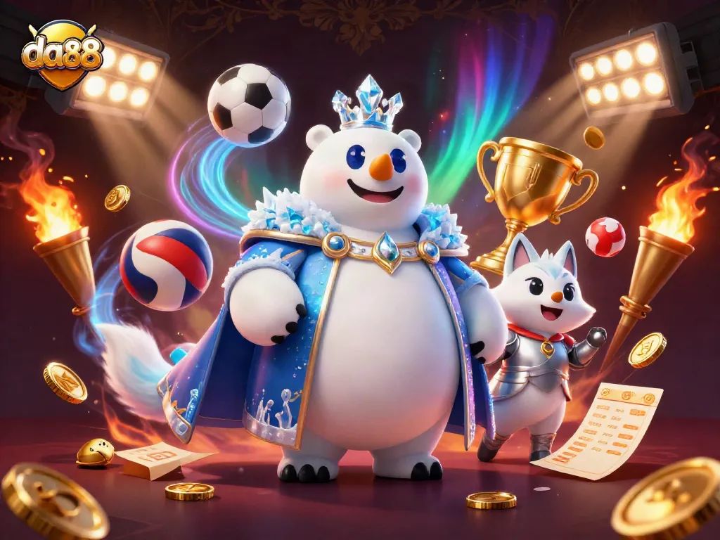 Win big at da88 with thrilling sports betting and jackpot excitement in a vibrant 3D casino scene.