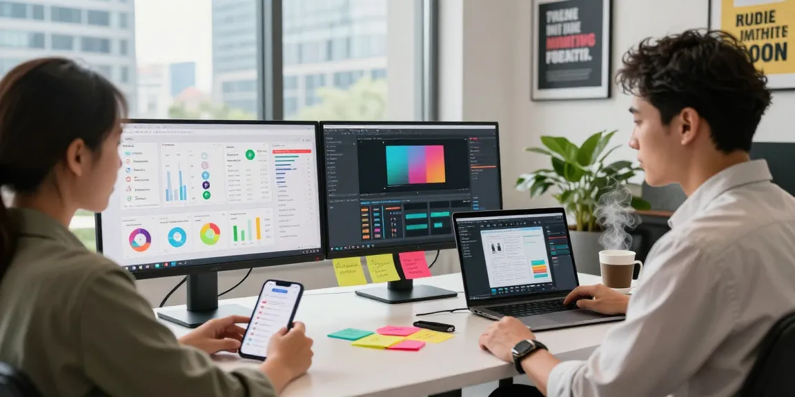 Engaging urban workspace showcasing digital marketing strategies with rokok88 analytics on screen.