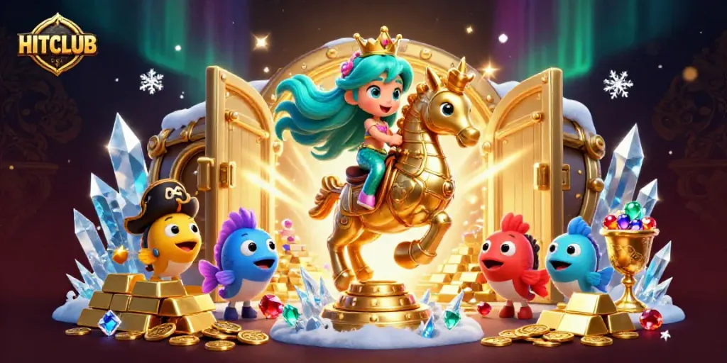 Experience the excitement of HITCLUB with vibrant casino elements and a magical underwater scene.