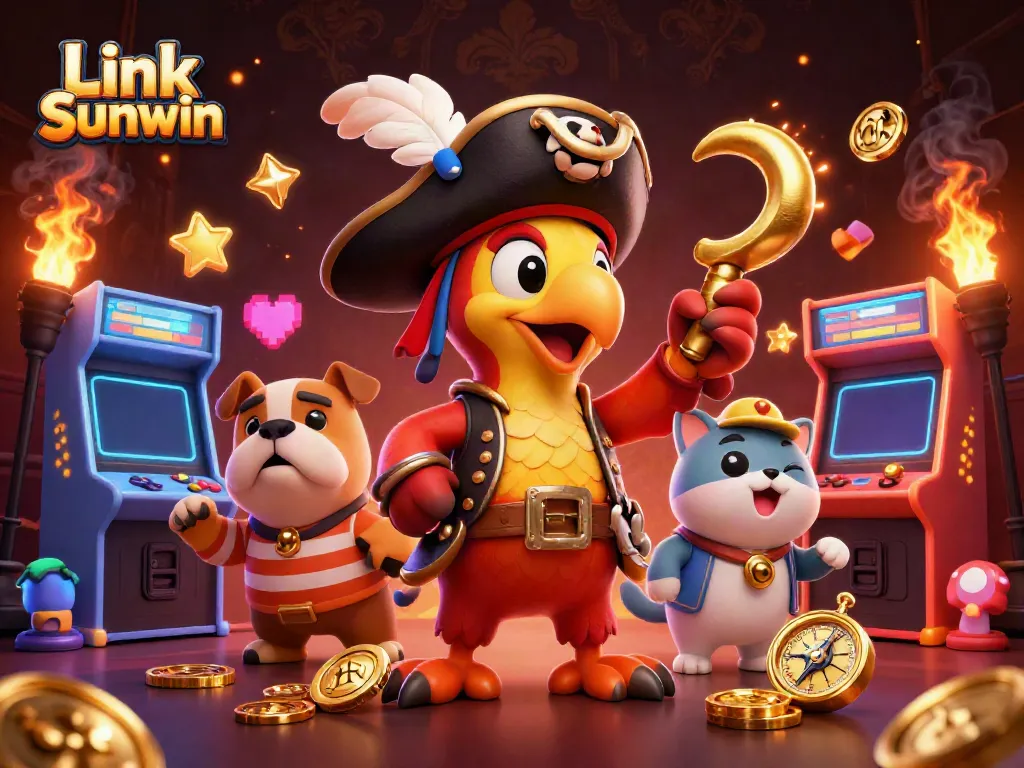 Experience thrilling gameplay with Link Sunwin in this vibrant casino scene.