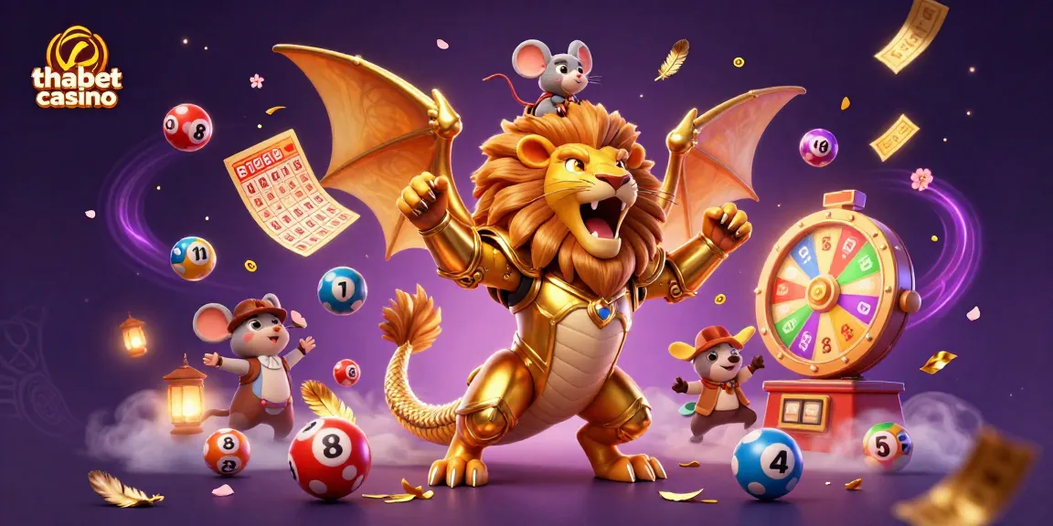 Engage with thrilling games at thabet casino featuring a roaring chimera and colorful game elements.