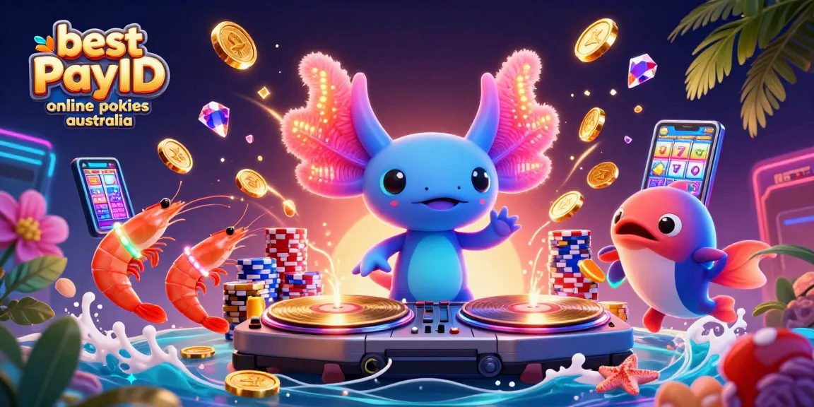 Experience the excitement of the best PayID online pokies Australia with vibrant characters and dynamic casino elements.