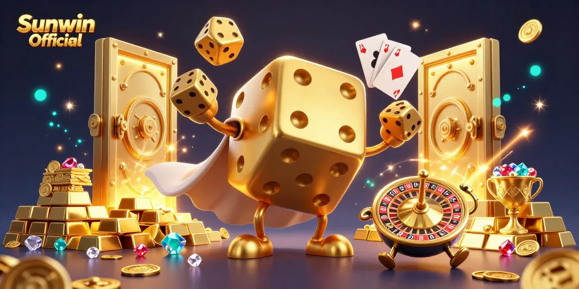 Engage with the thrilling world of Sunwin Official through an energetic 3D casino scene.