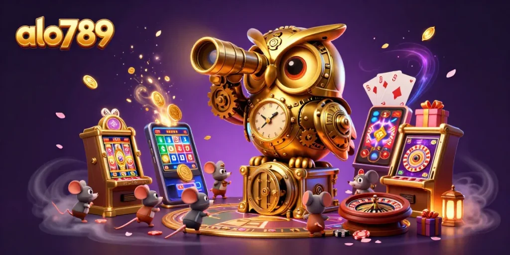 Experience thrilling gameplay with alo789's captivating casino features and gold-themed gaming elements.